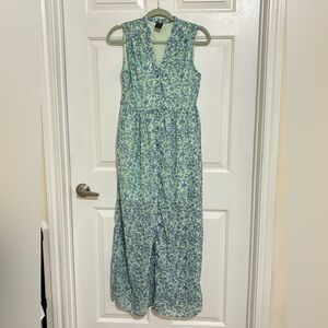 Floral Blue Maxi Sundress